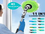 Multi-Functional Electric Spin Scrubber with Voice Broadcast, 9 Heads, Adjustable Extension Handle & V888-ELOSUNG35777