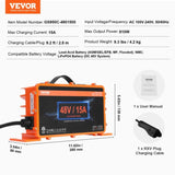 15 AMP Golf Cart Smart Battery Charger for EZGO TXT RXV IP67 ETL V952-GEFQCDCCDQSJ8CBU2V3
