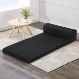 Giselle Bedding Foldable Mattress Folding Foam Bed Mat Black FOAM-MFM-CU02-MES-BK