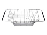 Kitchen Sink Dish Rack with Chopsticks Holder Stainless Steel Expandable Dish Drying Draining Basket V1294-YM0901-3118250163611