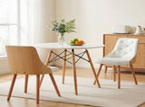 Artiss Table and Chairs Set 3PCS 90cm 2 Seater Round Set for Kitchen, Apartment, DSET-TAB90-2004-WHX2