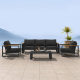 5 Seater Grandeur Lounge Suite Charcoal Grey V264-OTF-545A-DGR-6PC