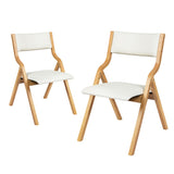 Levede 8x Dining Chairs Foldable PU Beige CH1099-2-BGX4