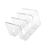 Desktop 3 Grid Bookend Transparent Vertical Book Organizer Divider Book Desktop Shelf for School V1294-YM0901-3117240232411