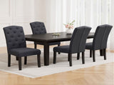 Artiss Dining Chairs Set of 4 Linen Parsons Chair Dark Grey UPHO-C-DIN-1026-GYX4