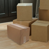 5-Pack Large Corrugated Cardboard Storage Boxes Half-Height Packing Cartons for Shipping and V1192-AZ-W-24941