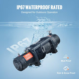 VEVOR Electric Winch, 4536 kg Load Capacity Nylon Rope Winch, IP67 8.9 mm x 25.9 m ATV Winch with V952-DDHCSJPHCSYCY6JRBV9