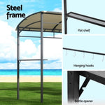 Instahut Gazebo Outdoor BBQ Grill Patio Garden Marquee Shade Shelter Shelf Hooks Beige GAZEBO-IR-HF-BBQ01-BG