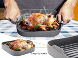 Airfryer accessories - Silicone baking dish - 2 pieces - Hot air fryer - Baking tins - Baking paper V1188-NK-BOL-166