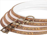 8 Pieces 8.4 Inch Embroidery Hoops Imitated Wood Display Frame Bulk Circle Embroidery Hoops V1366-AZ2-W-17956