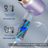 Wireless Hair Dryer Rechargeable Portable Hair Dryer with 3 Speed Settings, Battery Operated for V1366-AZ2-W-14785