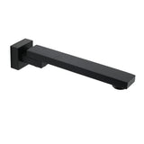 Matte Black Square Bathtub Faucet 180&deg Swivel Water Spout Outlet Basin Watermark V1233-SP604BL