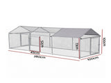 i.Pet Chicken Coop Rabbit Hutch Outdoor Run Walk in Hen Cage Ferret House 2.8x1x1m PET-CHICK-CAGE-3X1