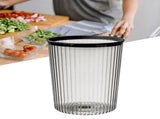 Transparent Garbage Bin with Top Ring Easy Attached Lid Free Large Capacity Trash Bin Can for V1294-YM0706-3117230156711