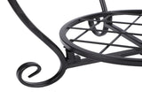 Metal Round Side Table Iron Decorative Patio Accent Table Outdoor Coffee Table for Garden Balcony V1294-YM0901-3116250020311
