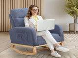 Levede Rocking Chair Ottoman Footrest With Side Pocket CH1146-NV
