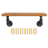 Wall Mounted Shelf Solid Wood Board Wrought Iron Pipe Retro Floating Shelves Wall Shelf for Home Bar V1294-YM0716-3117220154411
