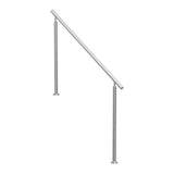 Handrails for Outdoor Steps, 59 in/ 150cm Length Stair Hand Rail Kit, Transitional Stainless Steel V952-BXGSLZFS150CEE3Y3V0