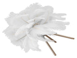 Feather Table Lamp USB Rechargeable Ostrich Feather Desk Light with Gold Tripod for Bedroom 40Pcs V1294-YM0521-3119230059511