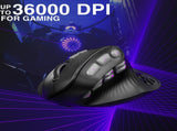 SOLAKAKA E9 Pro Vertical MMO Mouse Tri-Mode 36000 DPI 8000Hz PAW3395 XFF3-MSSME9P-BK