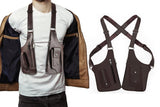 Outdoor Double Shoulder Armpit Bag with Multiple Pockets - Brown V1308-DSZKI-53-1