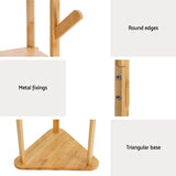 Artiss Clothes Rack Airer Coat Stand 9 Hooks Bamboo HANGER-D-01-3T-NT