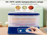 Dehydrators for Food and Jerky with 5 Drying Racks 95-158 8 Gears Temperature Adjustable Vegetable V1294-YM0901-H49288EU