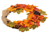 Artificial Fall Wreath Door Hanging Maple Leaf Wreath Garland Home Festival Decoration V1294-YM0710-3115210132811