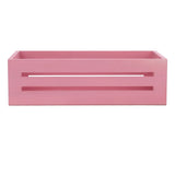 12.99 X 6.1 X 3.94in Wooden Storage Basket Multifunctional Pink Storage Crate Box for Bathroom V1294-YM0901-3117240340611