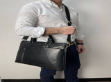Pierre Cardin Leather 15" Laptop Briefcase Business Bag - Black V563-PC3621-BLACK
