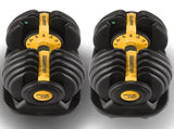 Powertrain 48kg Adjustable Dumbbell Set Home Gym Exercise Equipment Weights Gold DMB-BF1-024-GD-2