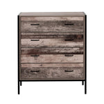 Artiss 4 Chest of Drawers - BARNLY FURNI-G-IND-DT4D-WD-AB