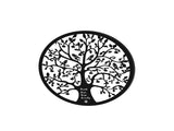 Artiss Metal Wall Art Hanging Sculpture Home Decor Leaf Tree of Life Round Frame MWA-B-ROUN-01-BK