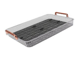 Tea Tray Rectangular Double Layer Drainage Rack Tea Serving Tray for Parties Coffee Table Kitchen V1294-YM0901-3118230273114