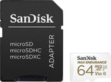 Sandisk Max Endurance Microsdxc Card SQQVR 64G UHS-I C10 U3 V30 100MB/S R 40MB/S W SD V28-FFCSAN64GQQVR