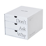 Desk Organizer with Drawer Corrugated Paper 3 Tier Desktop Storage Box for Home Dorm Office White V1294-YM0703-3117230110111