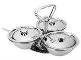 Spice Rack Kitchen Stainless Steel Seasoning Pots Condiment Set Rotating Spice Rack V1294-YM0721-3118210017111