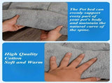 Pet Bed Mat Soft Fleece Pet Bed Dog And Cat Cushion Quilted Pet Bed - Gray - Size 65cm*95cm V1107-136-31399-GRY4