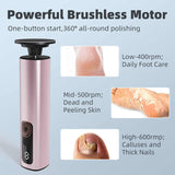 Rose Glod Rechargeable Electric Foot File with 9 Speed Settings - Callus Remover for Smooth Feet V888-ELOSUNG23516