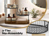 5-Star Chef Fruit Basket Bowl Space Saving Kitchen Food Storage Organiser FB-STEEL-3L-BK
