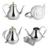1.2L Stainless Steel Gooseneck Pour Coffee Drip Kettle Tea Filter Pot Indoor V1294-YM0722-JYB01750