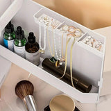 BLACK Luxury Transparent Flip-top Cosmetic Organizer, Large Capacity with Smart Compartments, V1232-HZSNX006