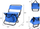 Portable Folding Camping Chair with Insulated Cooler Bag, HeavyDuty Steel Frame Fishing Chair with V1188-MS-901-006
