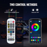 VEVOR 2 PCS 4 FT Whip Light, APP & RF Remote Control Led Whip Light, Waterproof 360&deg; Spiral RGB V952-CRKJPPTDZ4YCDGFM9V9
