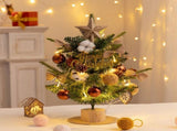 mini desktop Christmas tree, flocked pink Christmas tree, Christmas tree set, Christmas decorations, V1106-128-84940-CHR-6