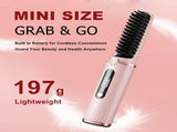 2pc Cordless Hair Straightener Brush for Women,Electric Hair Straightening Comb with Negative V1370-AZ4-05012