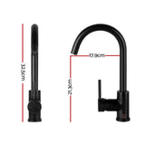 Cefito Kitchen Mixer Tap Mixer Round Sink Faucet Basin Laundry Black TAP-A-82H37-BK