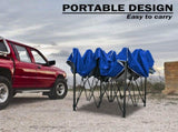 3x3m Pop Up Gazebo Outdoor Tent Folding Marquee Party Camping Market Canopy w/ Side Wall - blue V610-GAR-3X3-SI-BL