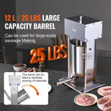 VEVOR Electric Sausage Stuffer, 12 L / 25 LBS Vertical Meat Stuffer, 200W Motor, Stepless Speed V952-DDLSBXGGCJ12NGFTNV3