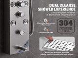 Shower Panel System, 6 Shower Modes, LED & Screen Hydroelectricity Shower Panel Tower, Rainfall, V952-FTYS6CS2MSDPKUG3WV9
